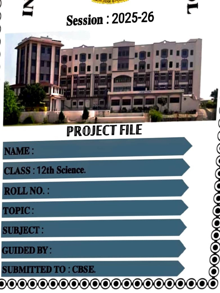 12th Science Project File Submission | PDF