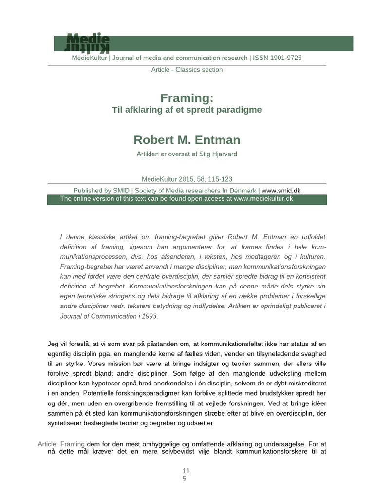 Entman, 2015 | PDF