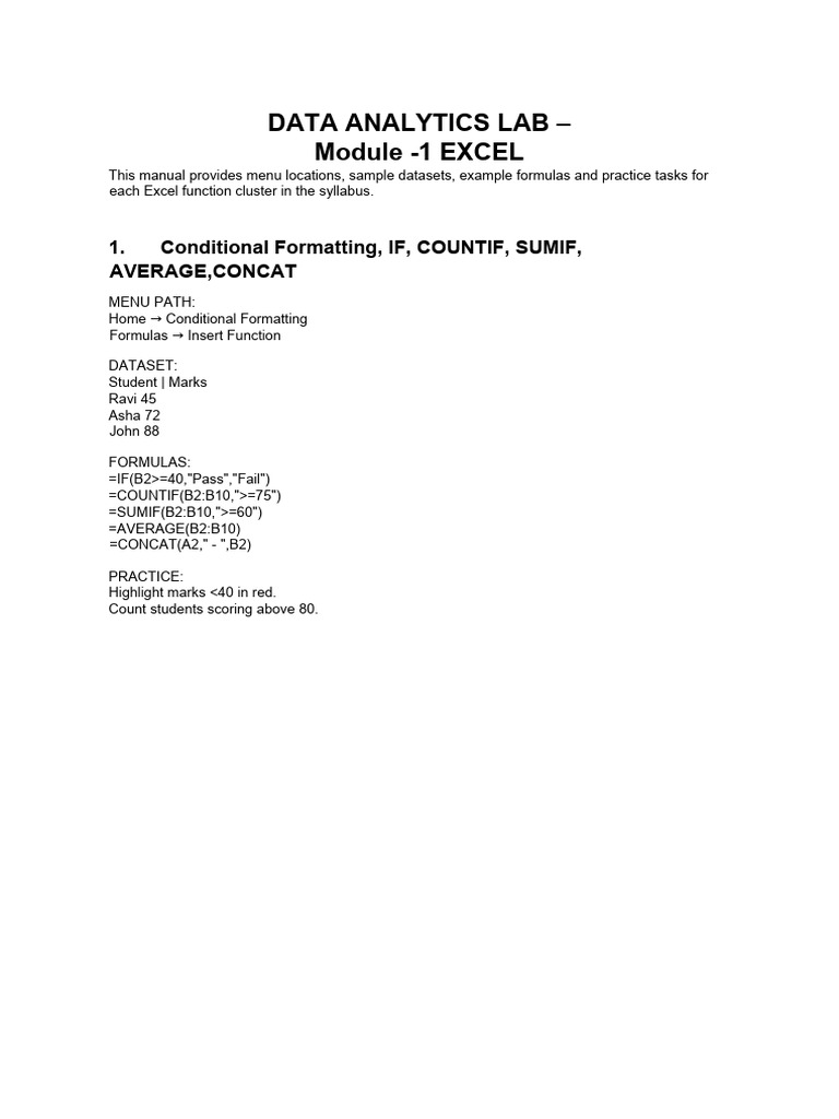 Excel Functions and Probability Analysis Guide | PDF | P Value ...