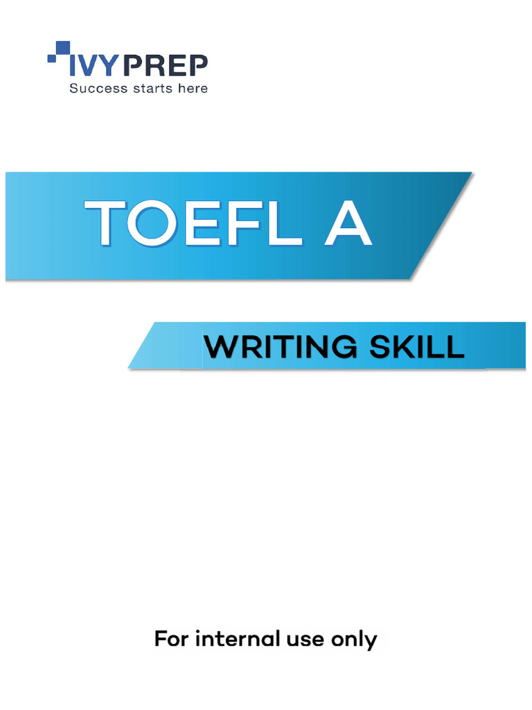 TOEFL A - Writing Book | PDF | Test Of English As A Foreign Language ...