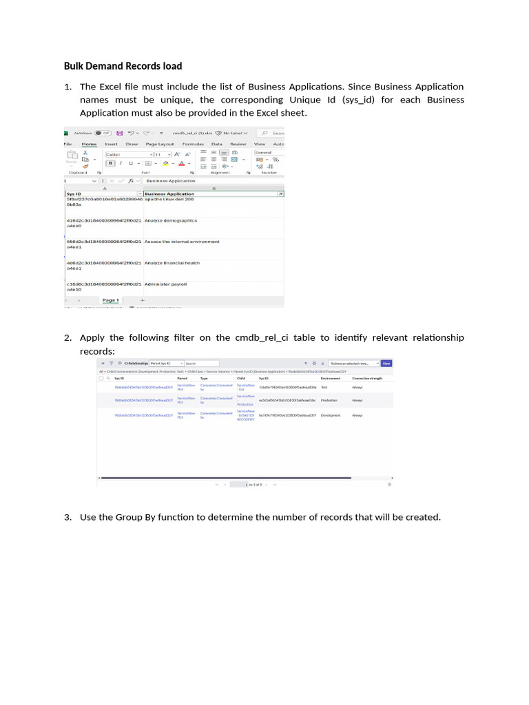 Bulk Demand Records Load Process Guide | PDF | Microsoft Excel ...
