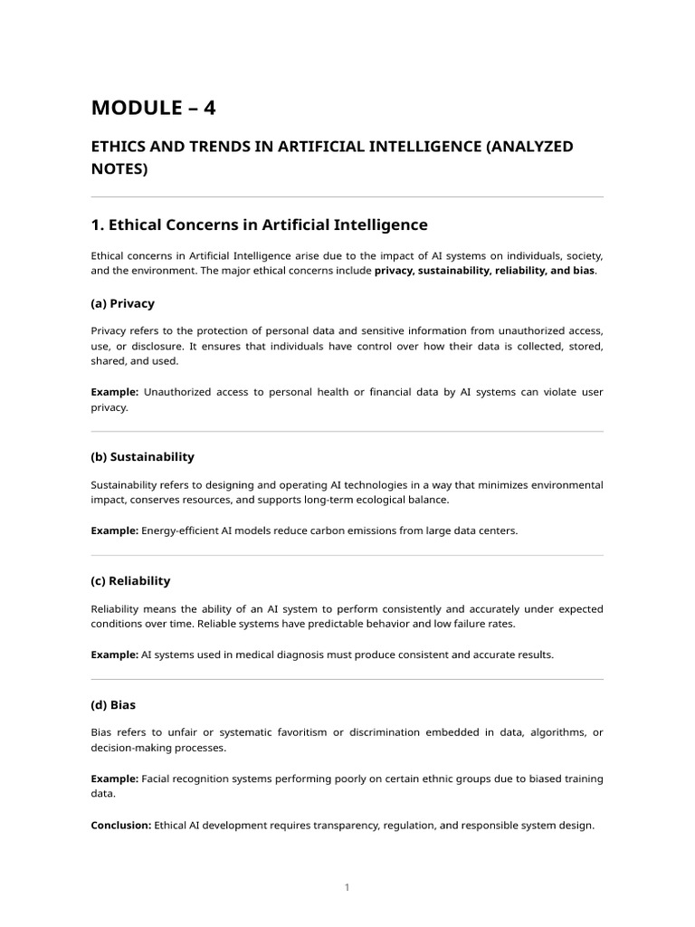 Ethics and Trends in AI Explained | PDF | Artificial Intelligence ...