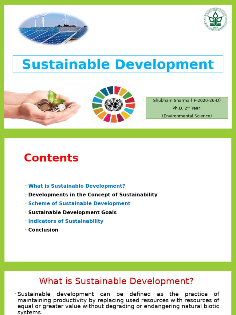 Sustainable Development | PDF | Greenhouse Gas | Sustainability