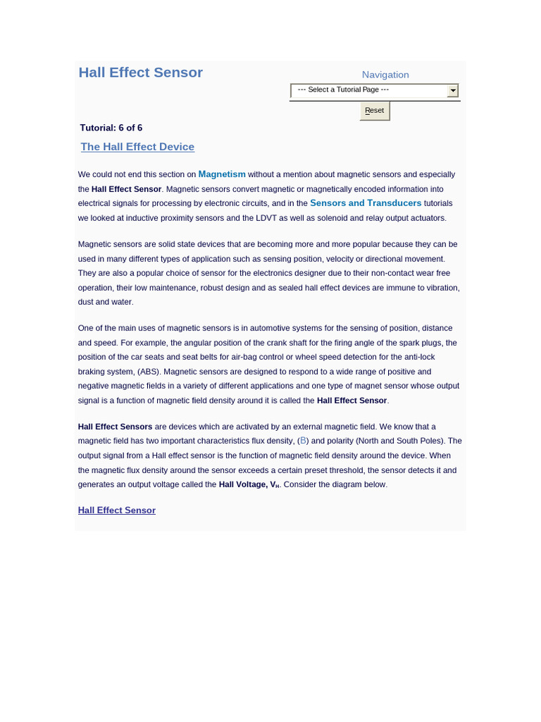 Hall Effect Sensor 01 | PDF | Bipolar Junction Transistor | Magnetic Field