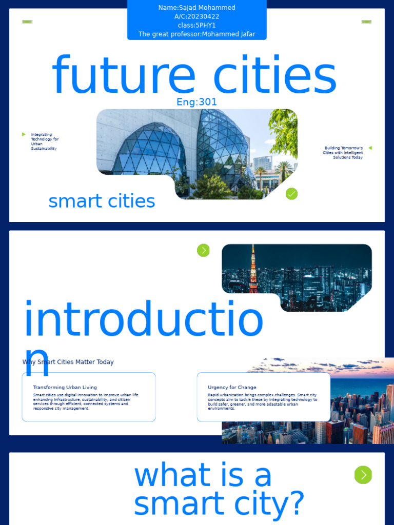 Smart Cities: Integrating Technology for Sustainability | PDF ...