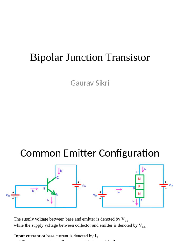 Common Emitter Transistor Overview | PDF | Bipolar Junction Transistor ...