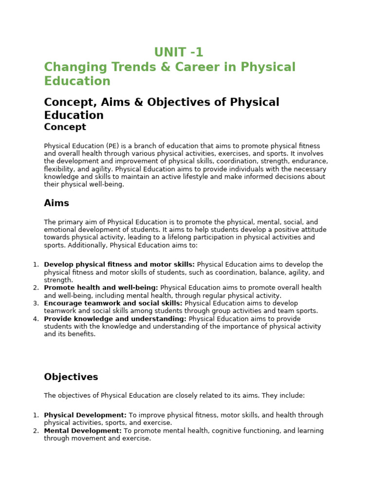 Trends in Physical Education Careers | PDF | Wearable Technology ...