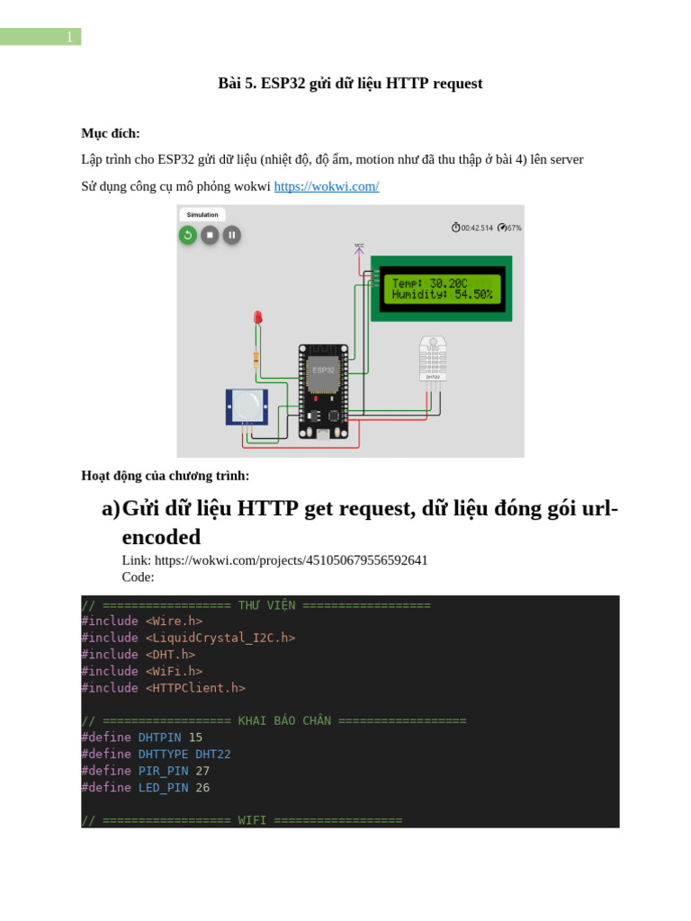 ESP32 HTTP Requests for Sensor Data | PDF | Software Development ...
