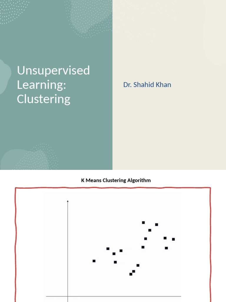 Unsupervised Clustering Lecture | PDF | Cluster Analysis | Information ...