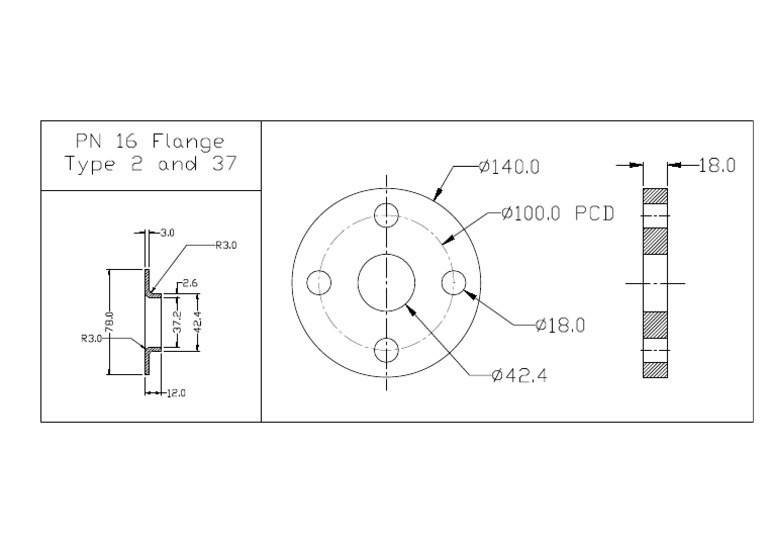 PN16 Flange - Type 2 and 37 | PDF