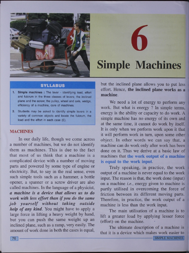 Chapter-6 - Simple Machines | PDF
