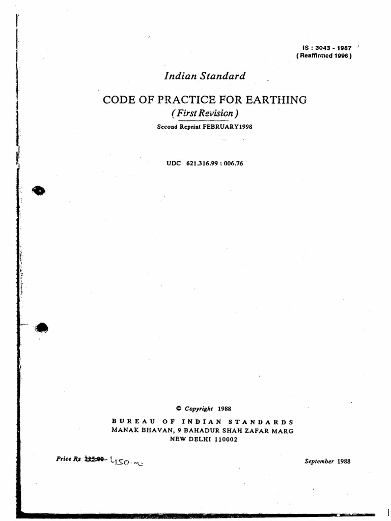 Is 3043 - 1987 | PDF