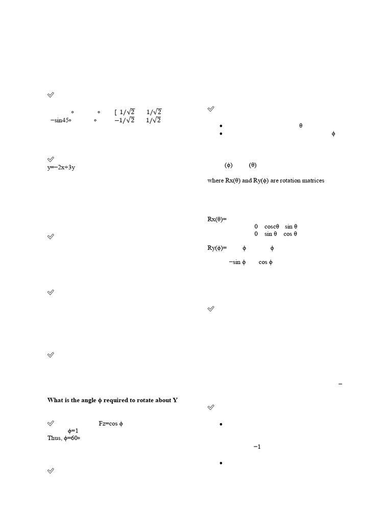 Transformation Matrices and Projections | PDF | Cartesian Coordinate ...