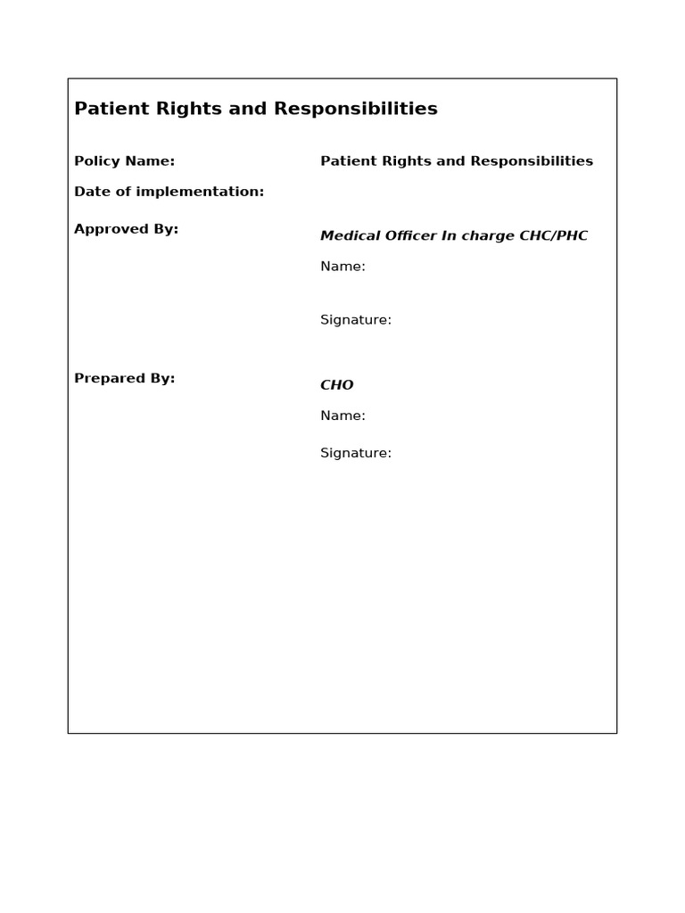 Patient Rights and Responsibilities | PDF