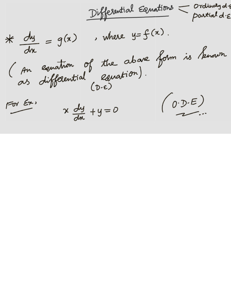 Differential Equations - 1 - SIPE | PDF