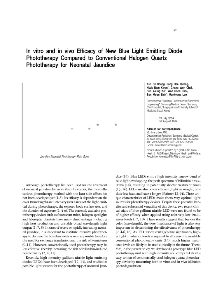 In Vitro and in Vivo Efficacy of New Blue Light Emitting Diode | PDF ...