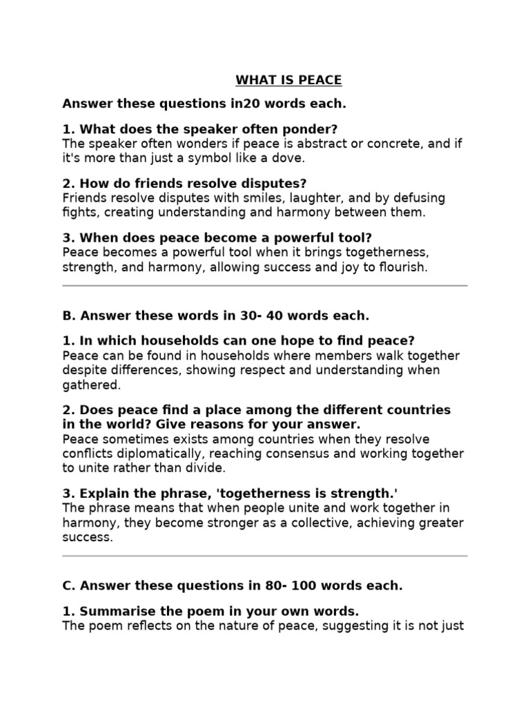 Understanding Peace: Its Nature and Impact | PDF | Peace