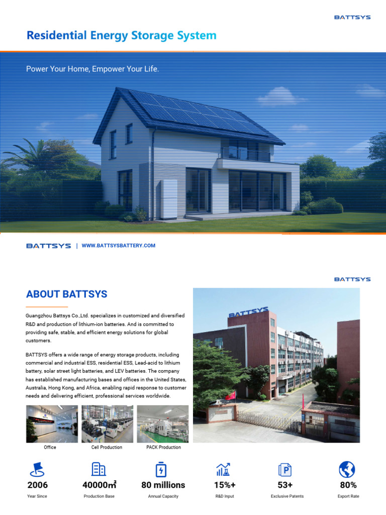 BATTSYS Residential Energy Storage System | PDF | Energy Storage ...
