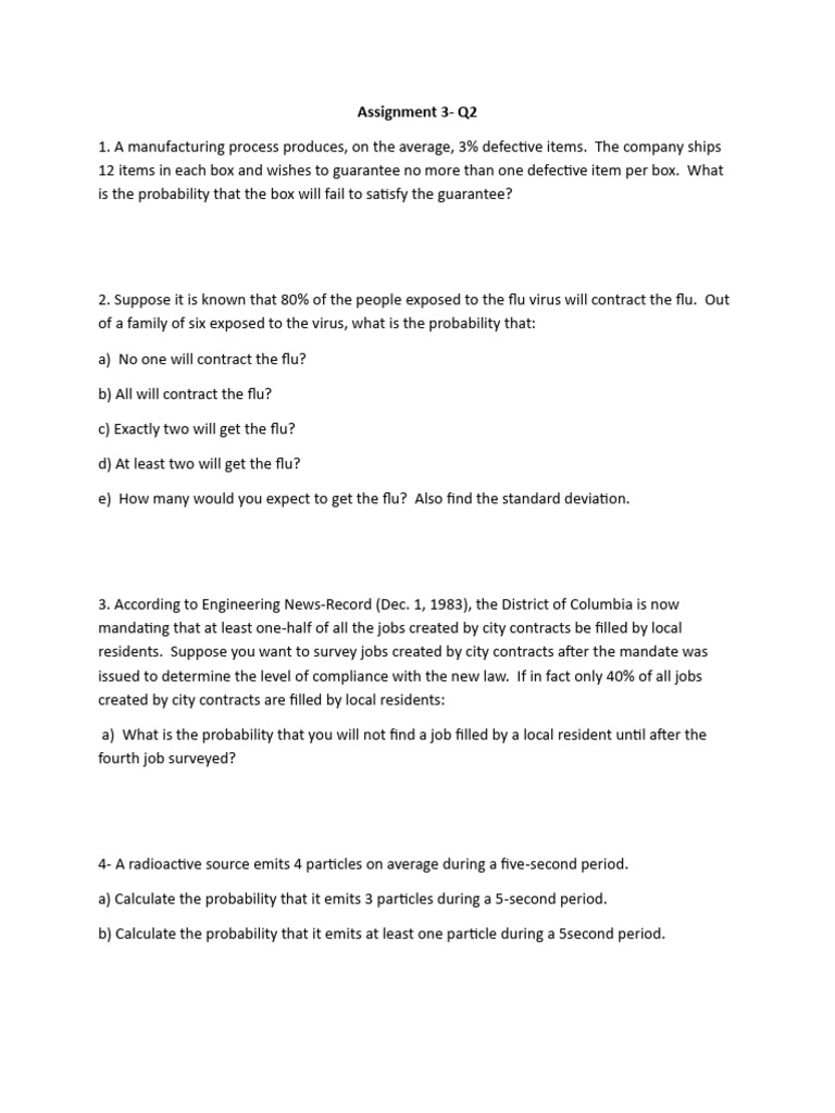 Assignment 3 - Q2 | PDF