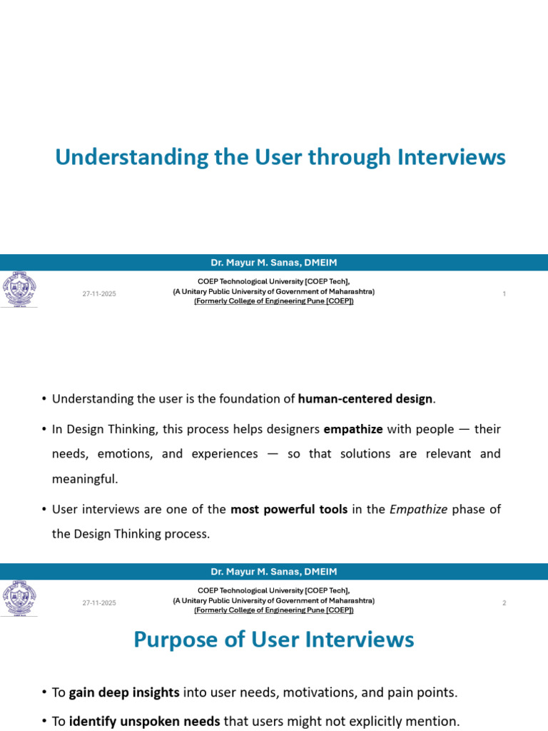 Understanding The User Through Interviews - Empathy Maps - Persona ...