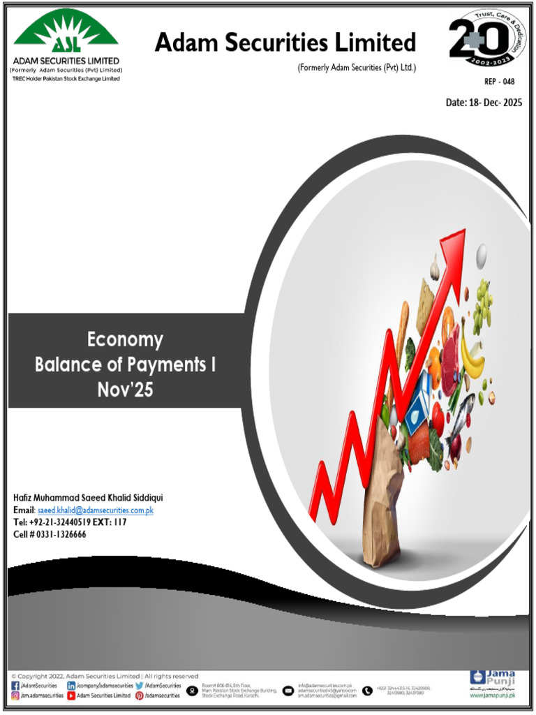 Pakistan Balance of Payments Review Nov'25 | PDF | Securities (Finance ...