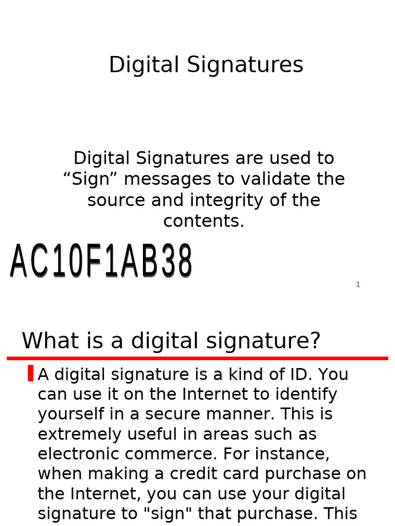 Understanding Digital Signatures Explained | PDF | Public Key ...