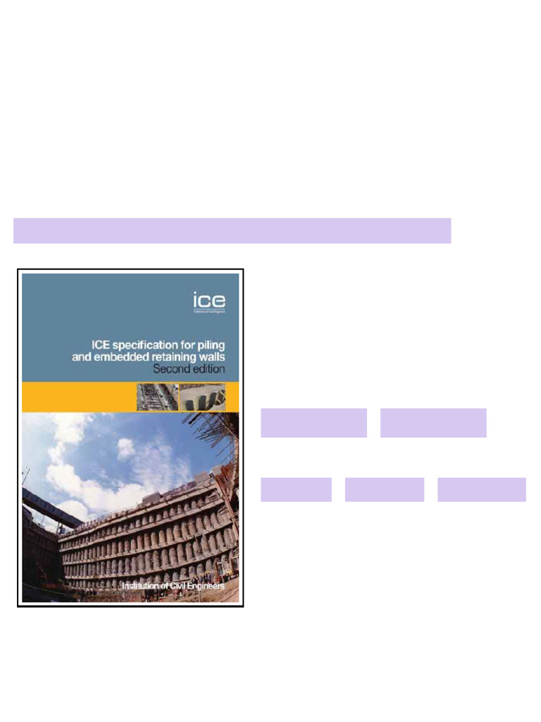 ICE Specification For Piling and Embedded Retaining Walls 2nd Edition ...