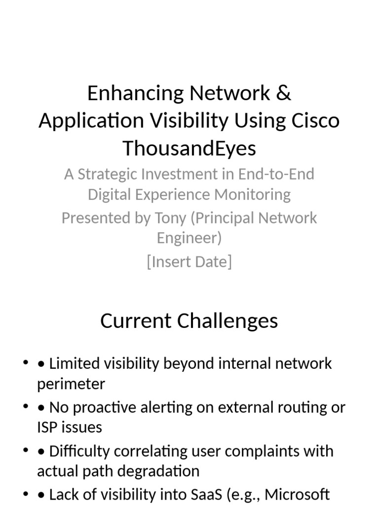 Cisco ThousandEyes for Network Visibility | PDF | Routing | Computer ...