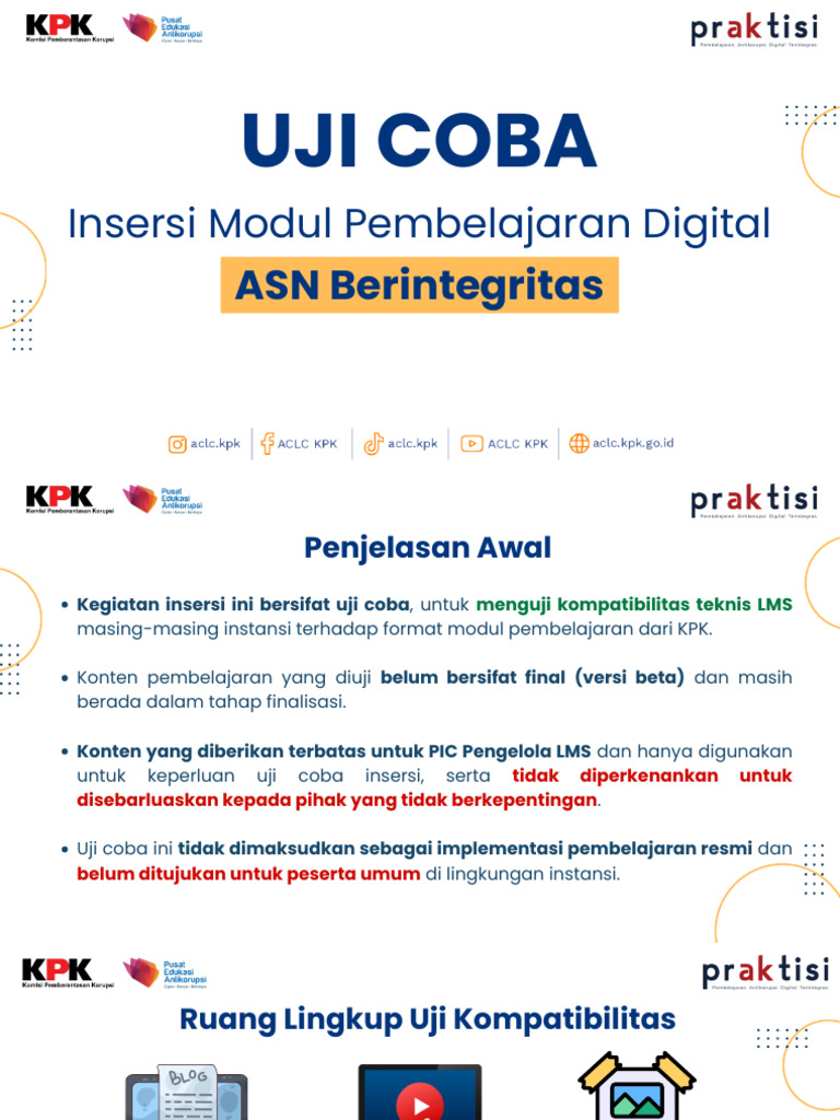 Uji Coba Modul Pembelajaran ASN | PDF