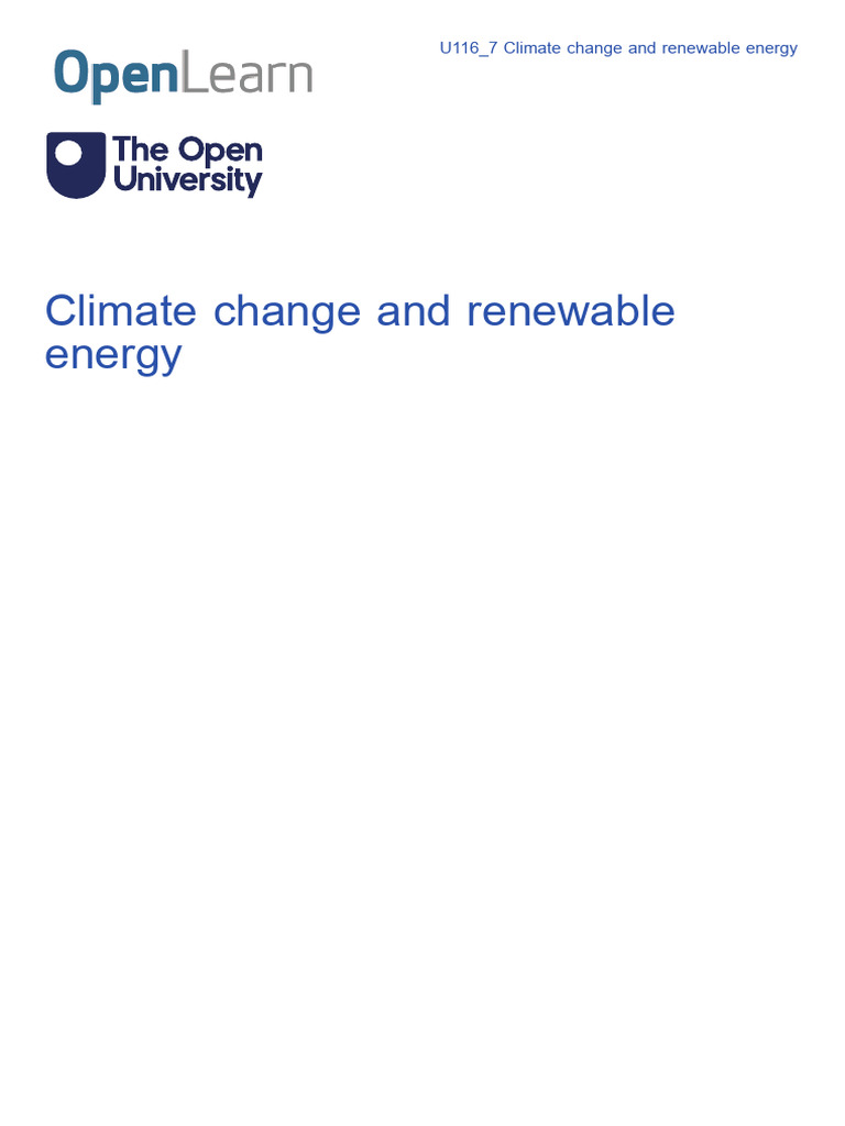 Climate Change and Renewable Energy Printable | PDF | Greenhouse Effect ...