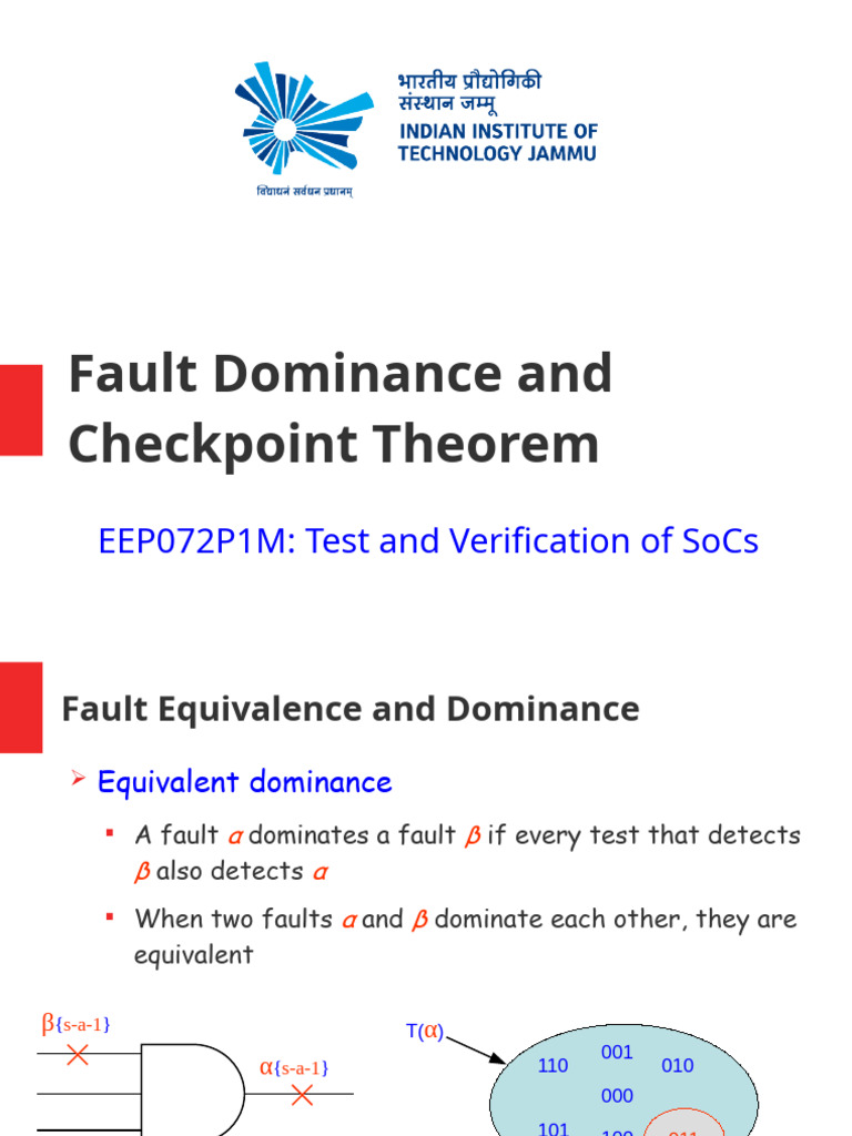 Fault Dominance and Checkpoint Theorem | PDF | Applied Mathematics ...