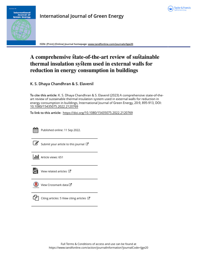 Sustainable Thermal Insulation Review | PDF | Building Insulation ...