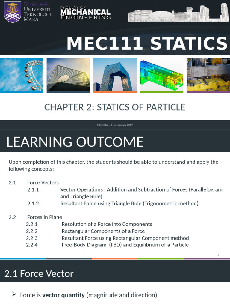 Statics of Particle: Force Vectors and Equilibrium | PDF | Euclidean ...