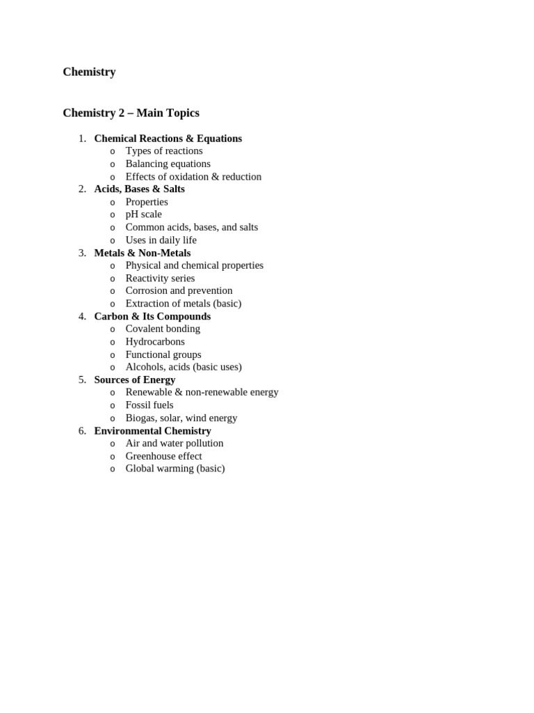Key Topics in Chemistry Explained | PDF