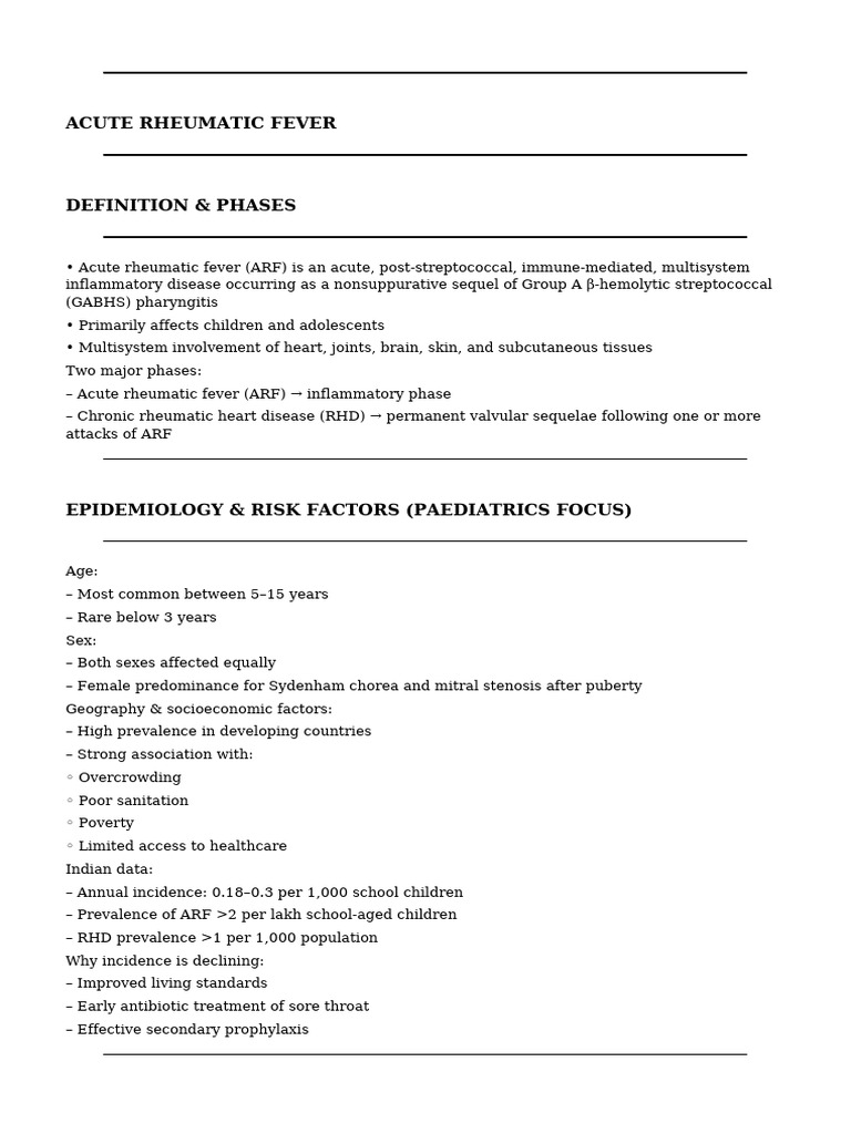 Understanding Acute Rheumatic Fever | PDF | Diseases And Disorders ...
