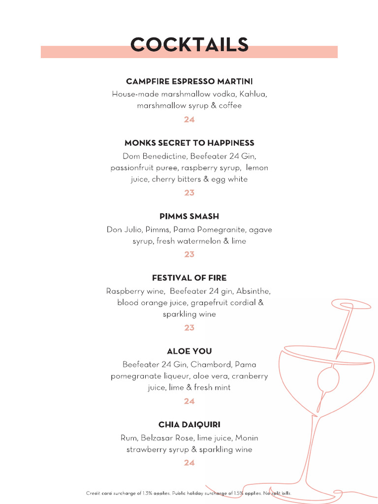 HYDE Cocktail Menu | PDF