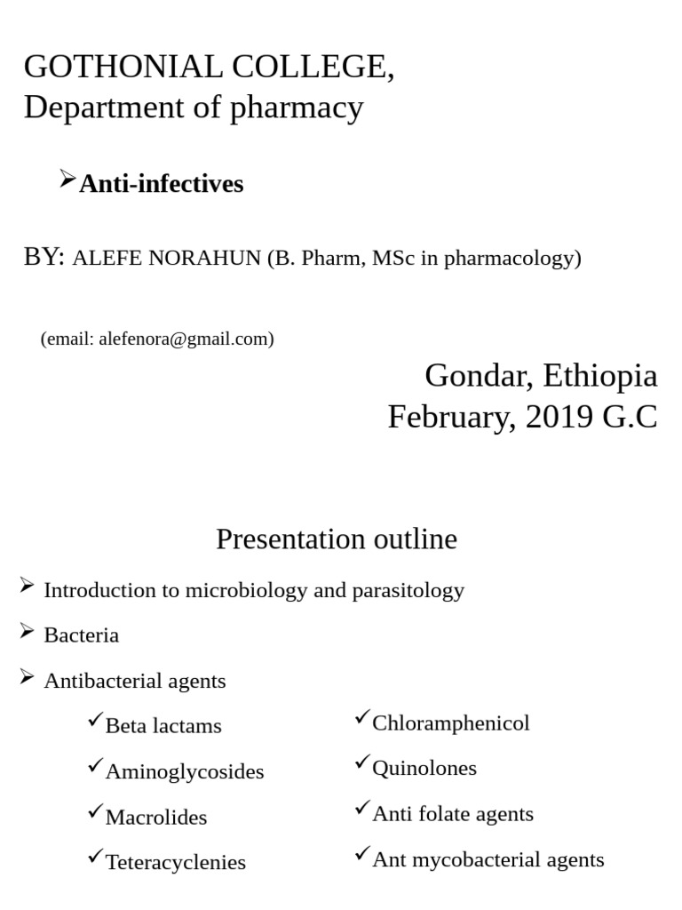 9gotonial Chemotherapy (1) - 1 | PDF | Penicillin | Bacteria