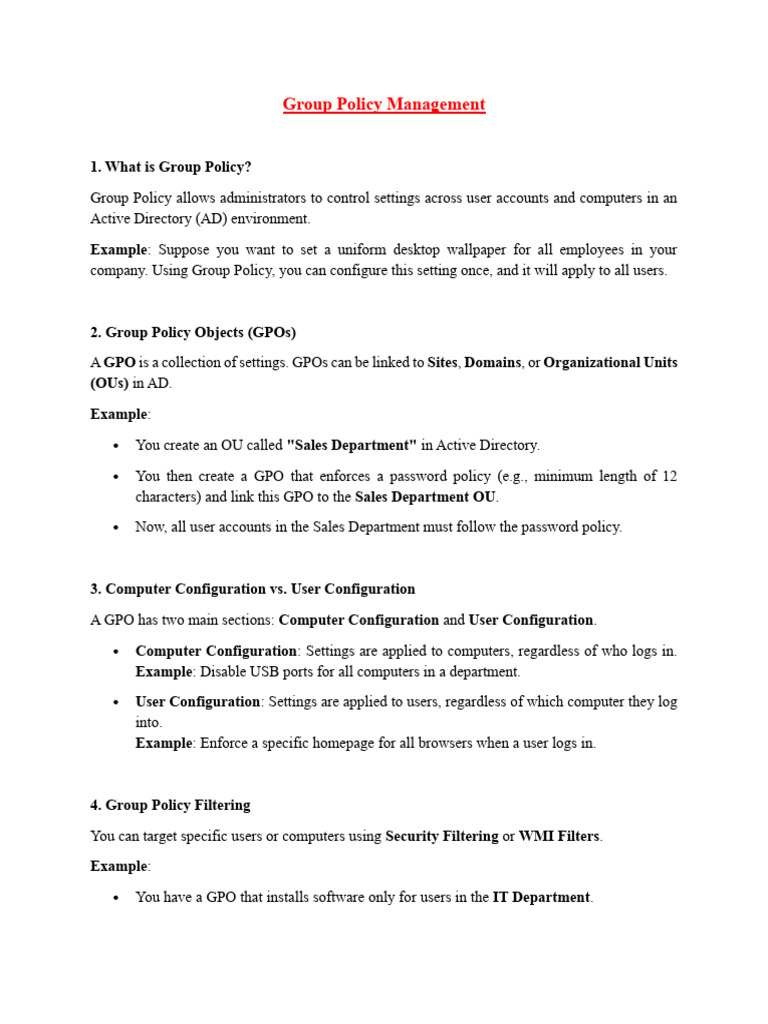 Group Policy Management Essentials Guide | PDF | Group Policy | Software
