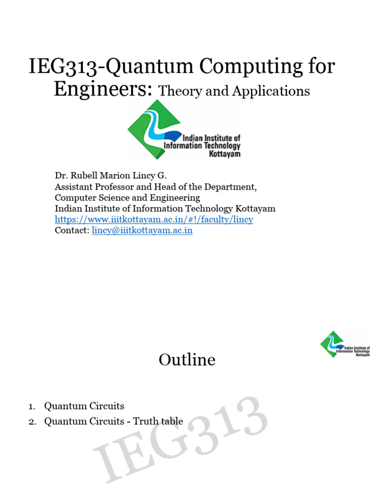 Quantum Computing for Engineers Guide | PDF