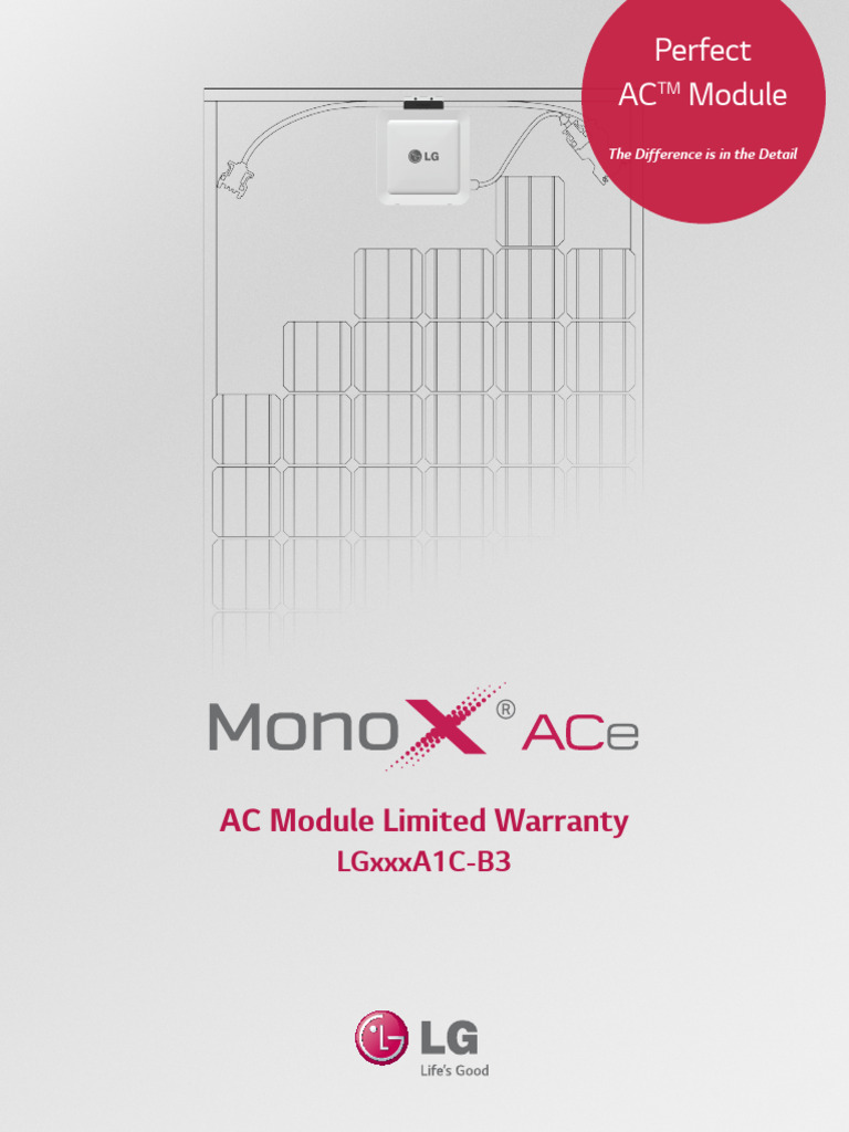 LG Solar AC Module Warranty Details | PDF | Arbitration | Common Law