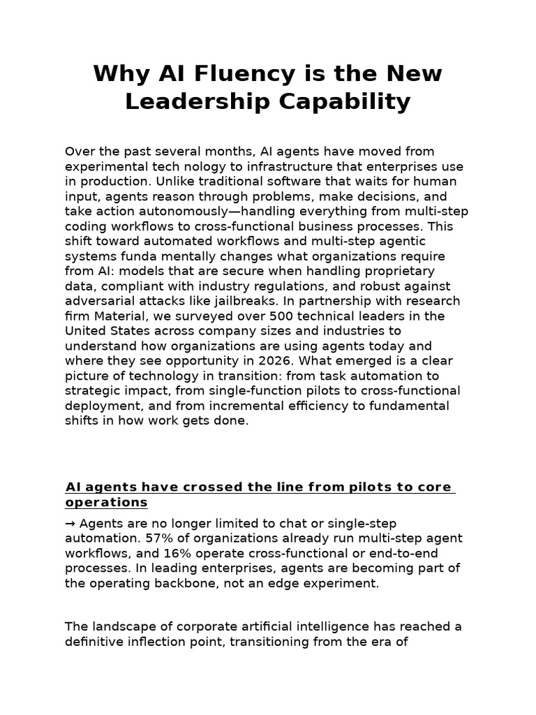 AI Agents Transforming Leadership Skills | PDF | Artificial ...