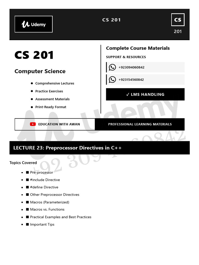 C++ Preprocessor Directives Explained | PDF | Computer Engineering ...