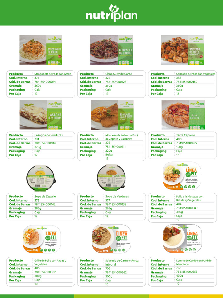 Catalogo Nutriplan | PDF