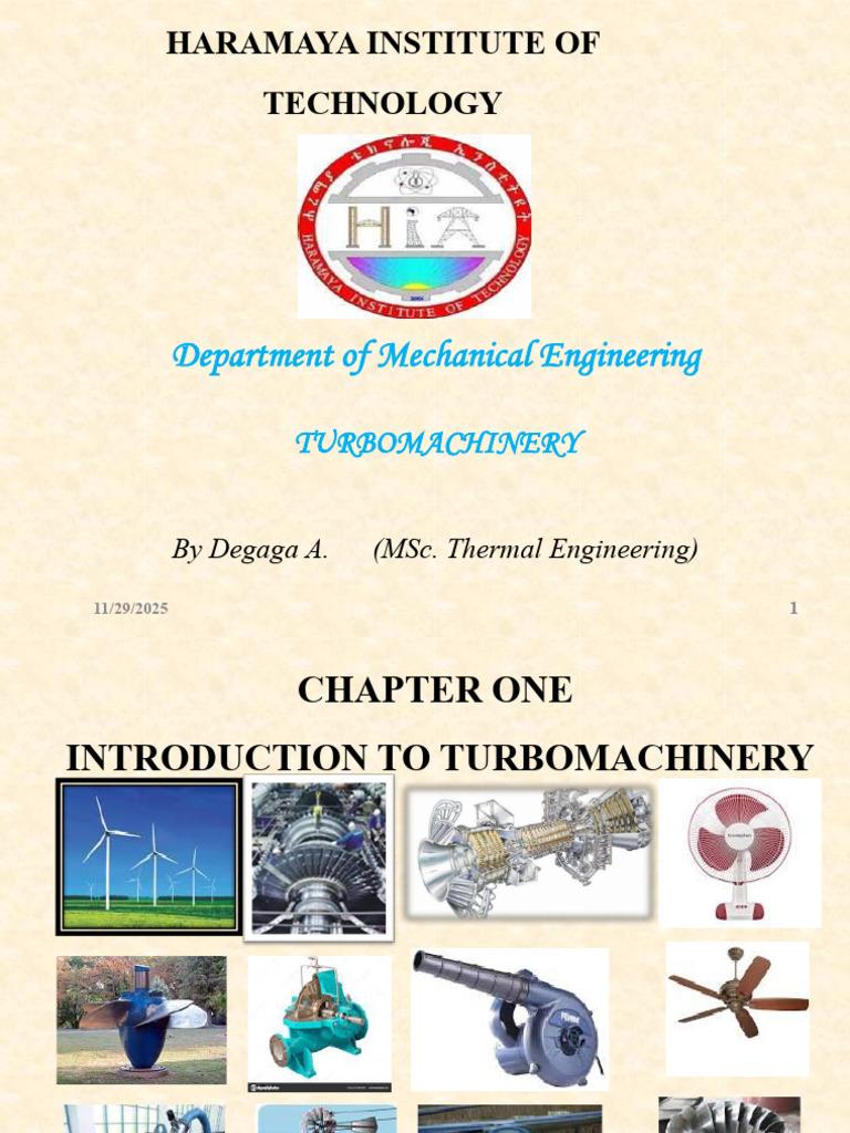Introduction to Turbomachinery Concepts | PDF | Turbomachinery | Turbine