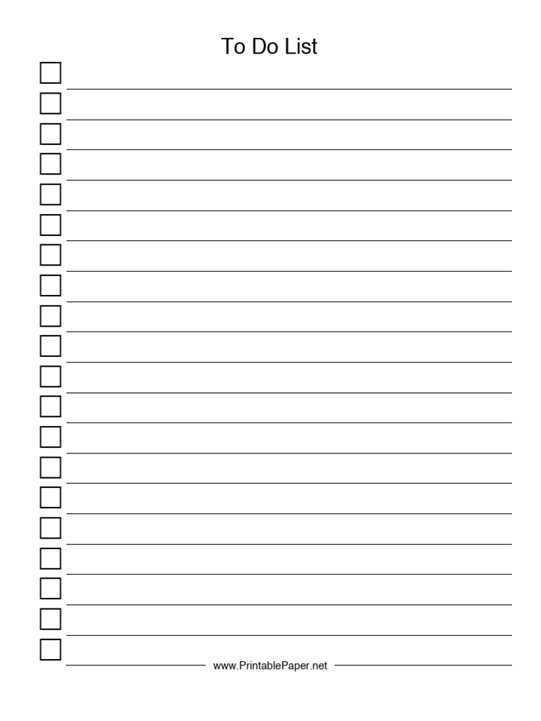 Checklist To Do List | PDF