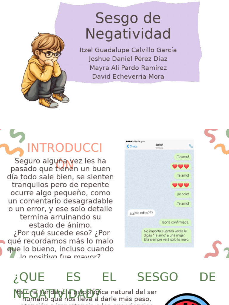 Sesgo Negatividad | PDF | Parcialidad | Estrés (biología)