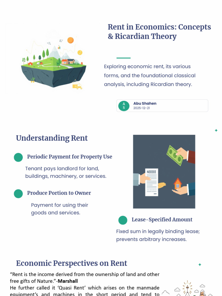 Understanding Economic Rent and Ricardian Theory | PDF | Economics | Prices
