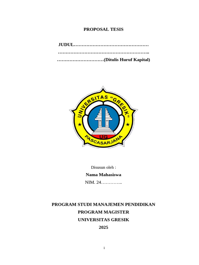 Proposal Tesis Manajemen Pendidikan 2025 | PDF