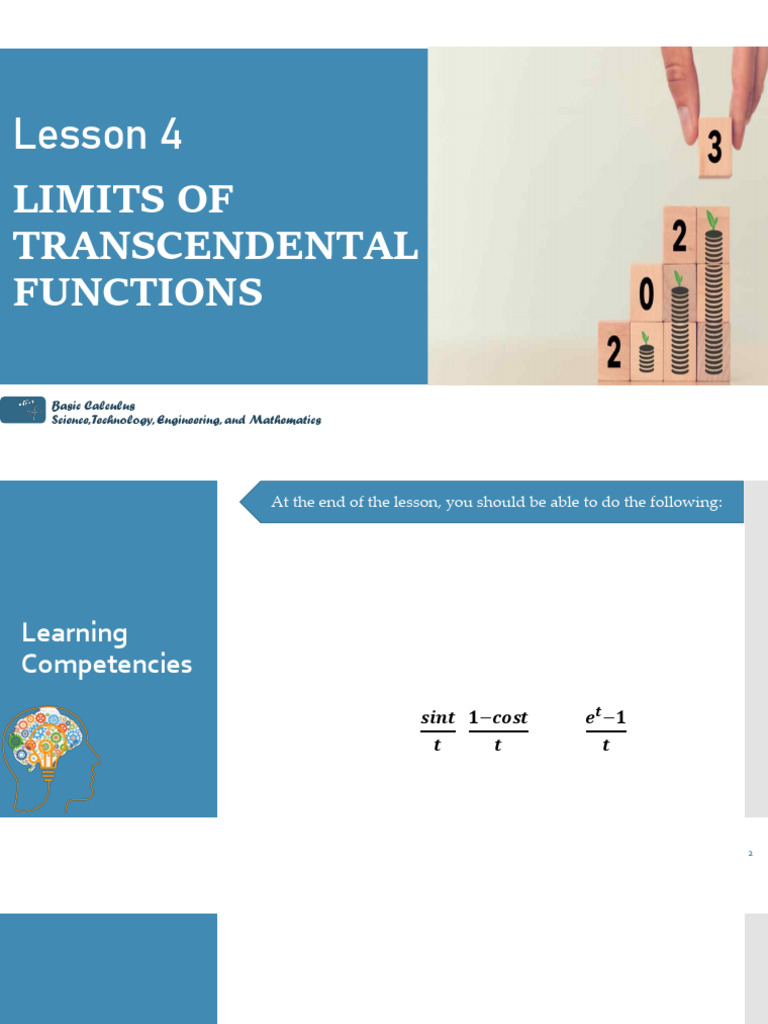 Limits of Transcendental Functions | PDF | Trigonometric Functions ...