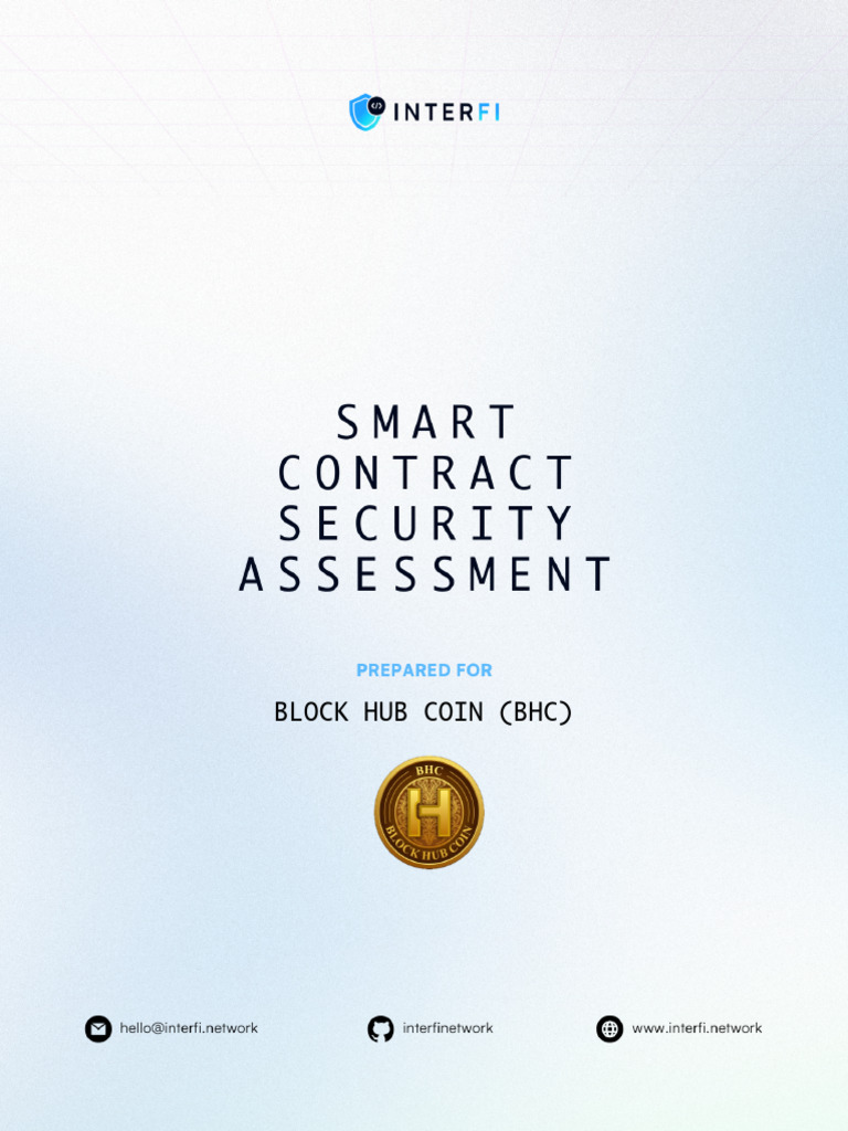 Block Hub Coin Audit Report Summary | PDF | Risk | Scope (Computer Science)